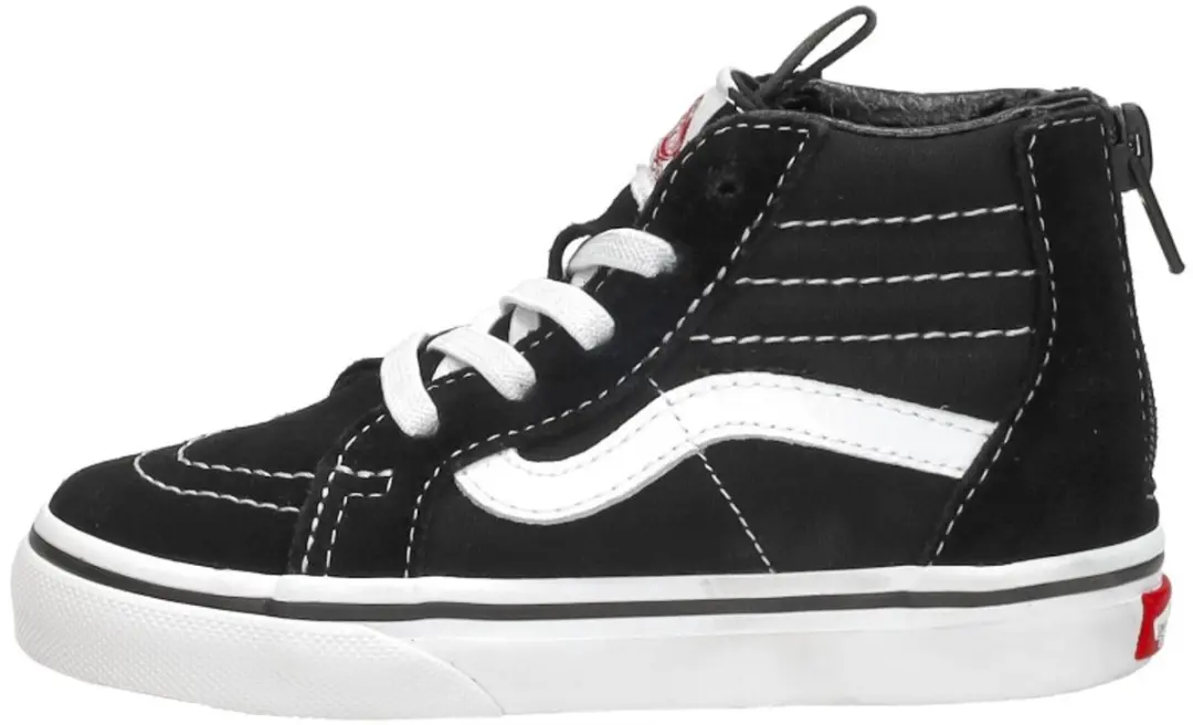 Vans SK8-Hi Zip Sneakers Junior - Zwart/Wit - afbeelding 2 van 6