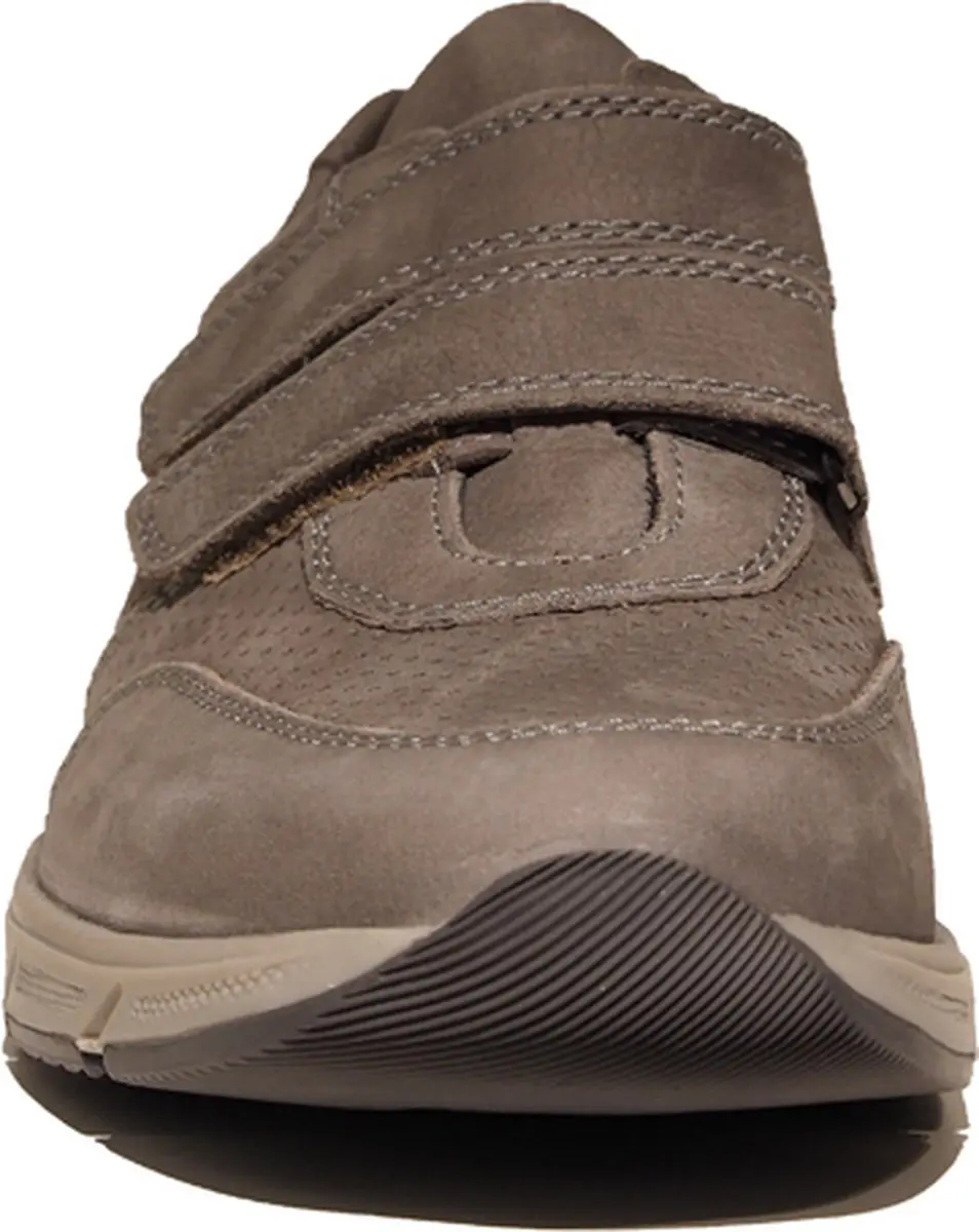Solidus grijze heren sneakers met klittenbandsluiting
