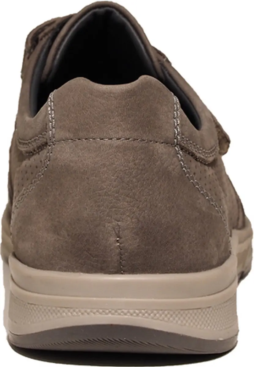 Solidus grijze heren sneakers met klittenbandsluiting