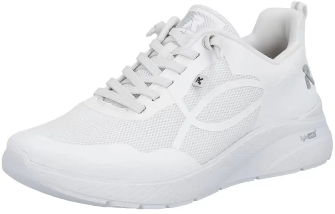 Rieker Dames Sneaker Sneaker Casual Comfortabel Memory-Foam M8551-80 Wit