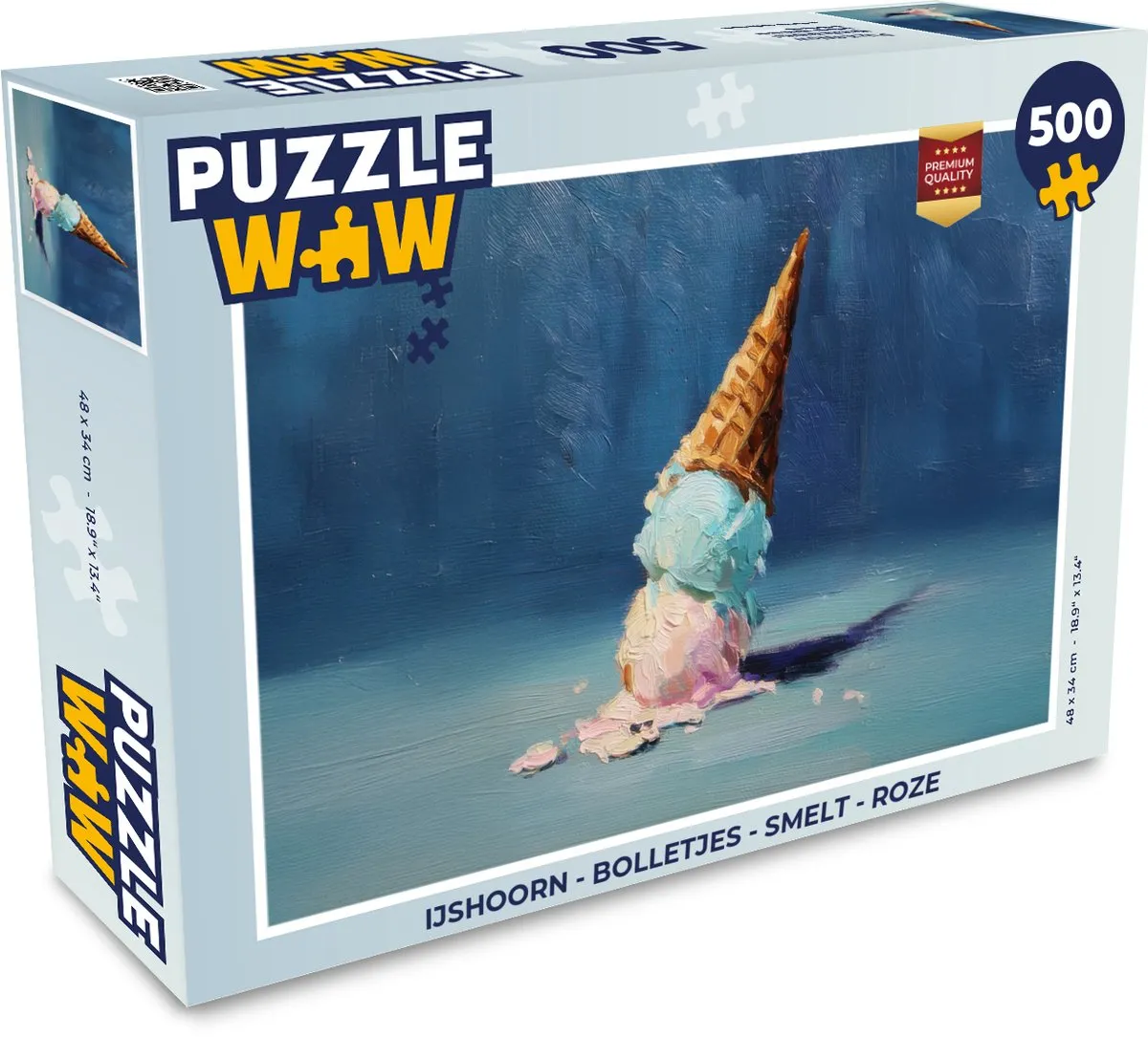 PuzzleWow IJshoorn Bolletjes Legpuzzel 500 Stuks - Roze
