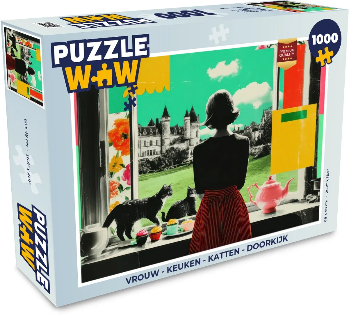 PuzzleWow Katten in de Keuken Puzzle 1000 Stuks