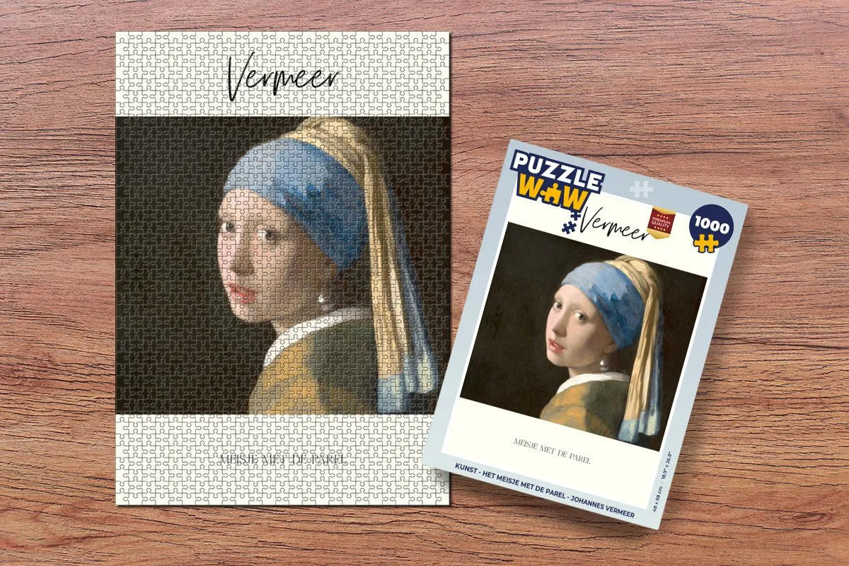 PuzzleWow Johannes Vermeer Het Meisje met de Parel Legpuzzel 1000 Stuks - Multicolor