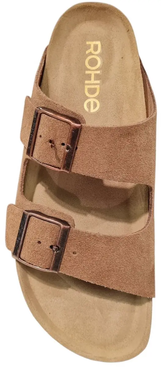 Rohde Roma Leren Heren Slippers 45 - Beige
