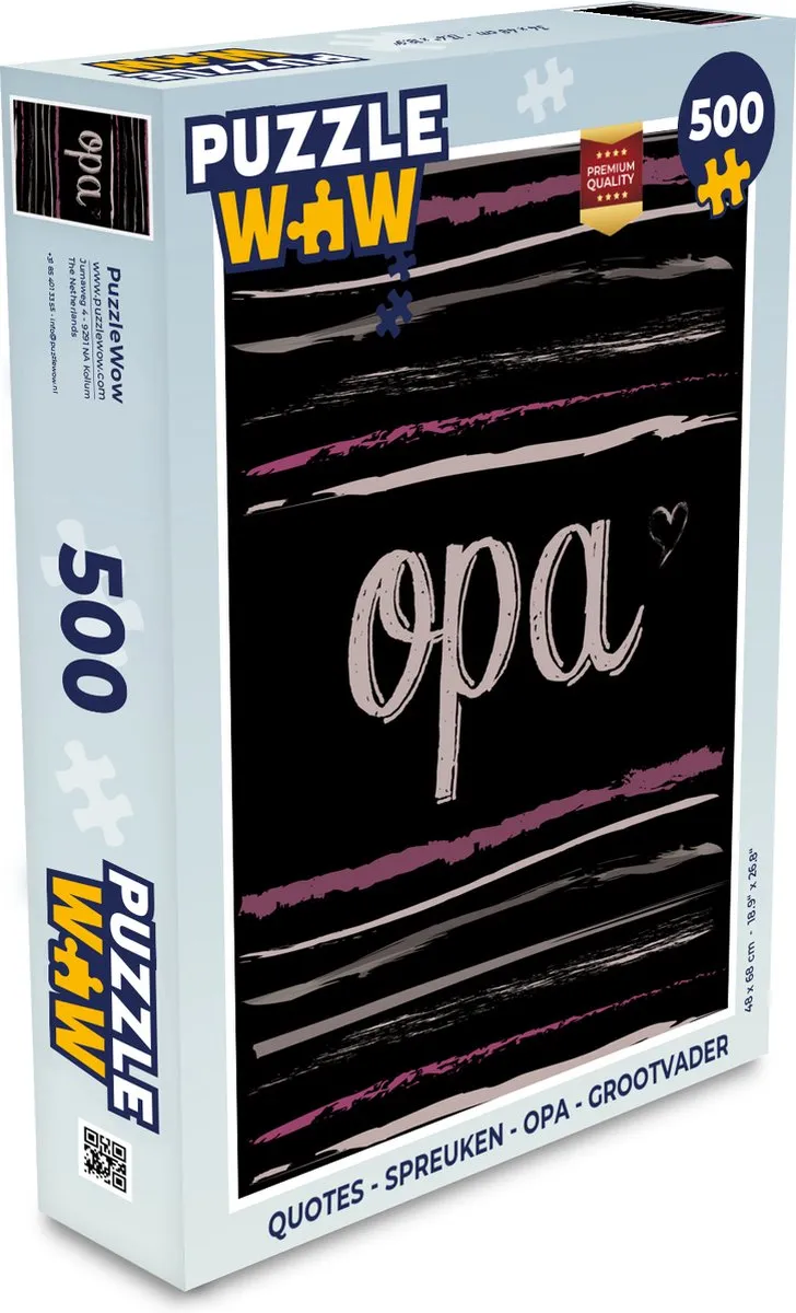 PuzzleWow Quotes Legpuzzel 500 Stuks