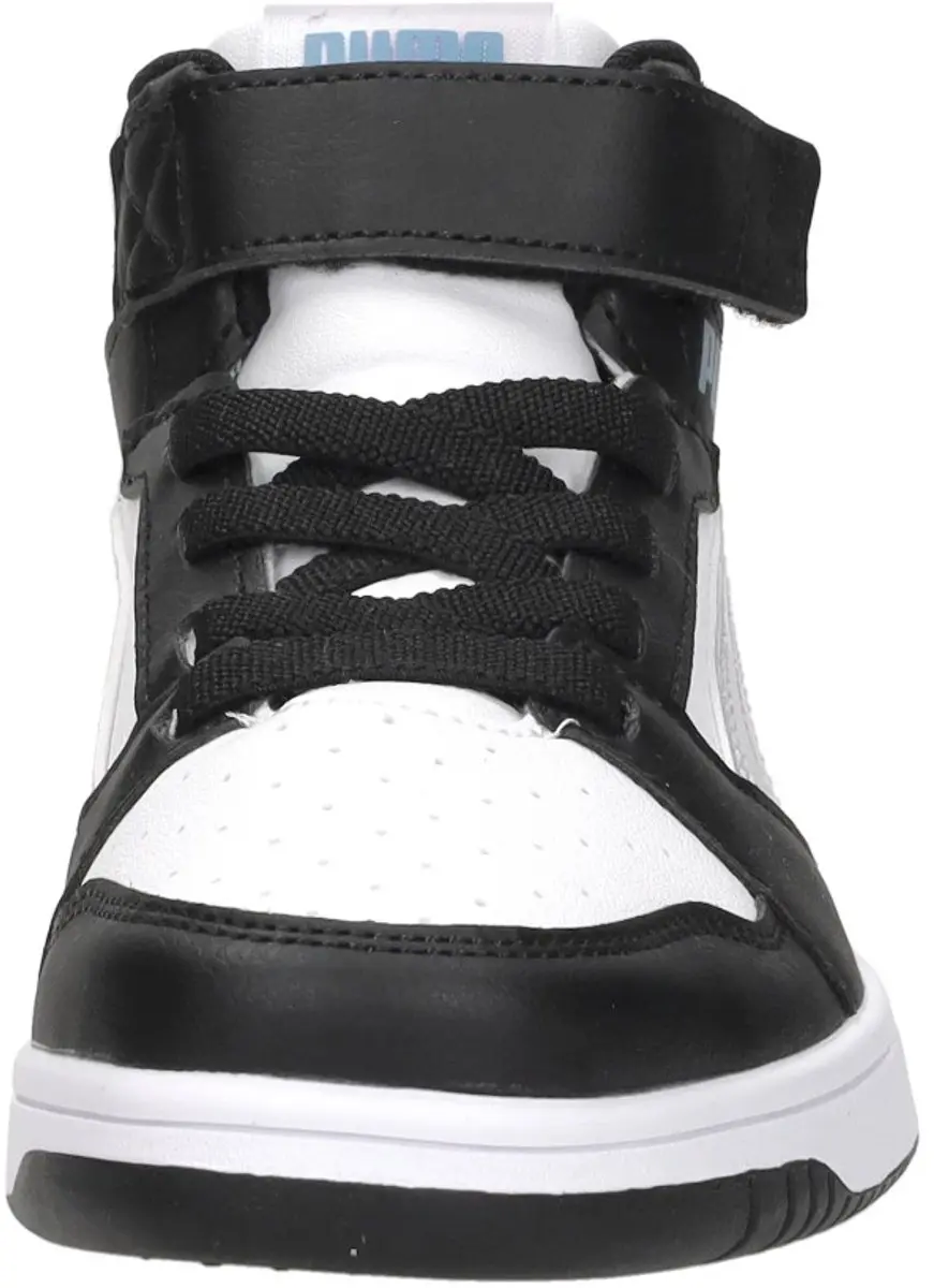 PUMA Rebound V6 Mid Meisjes Sneakers - Black/Lilac Crush/White - afbeelding 3 van 6