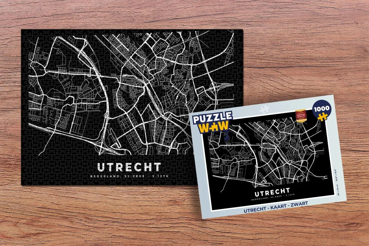 PuzzleWow Utrecht Legpuzzel 1000 Stuks - Multicolor