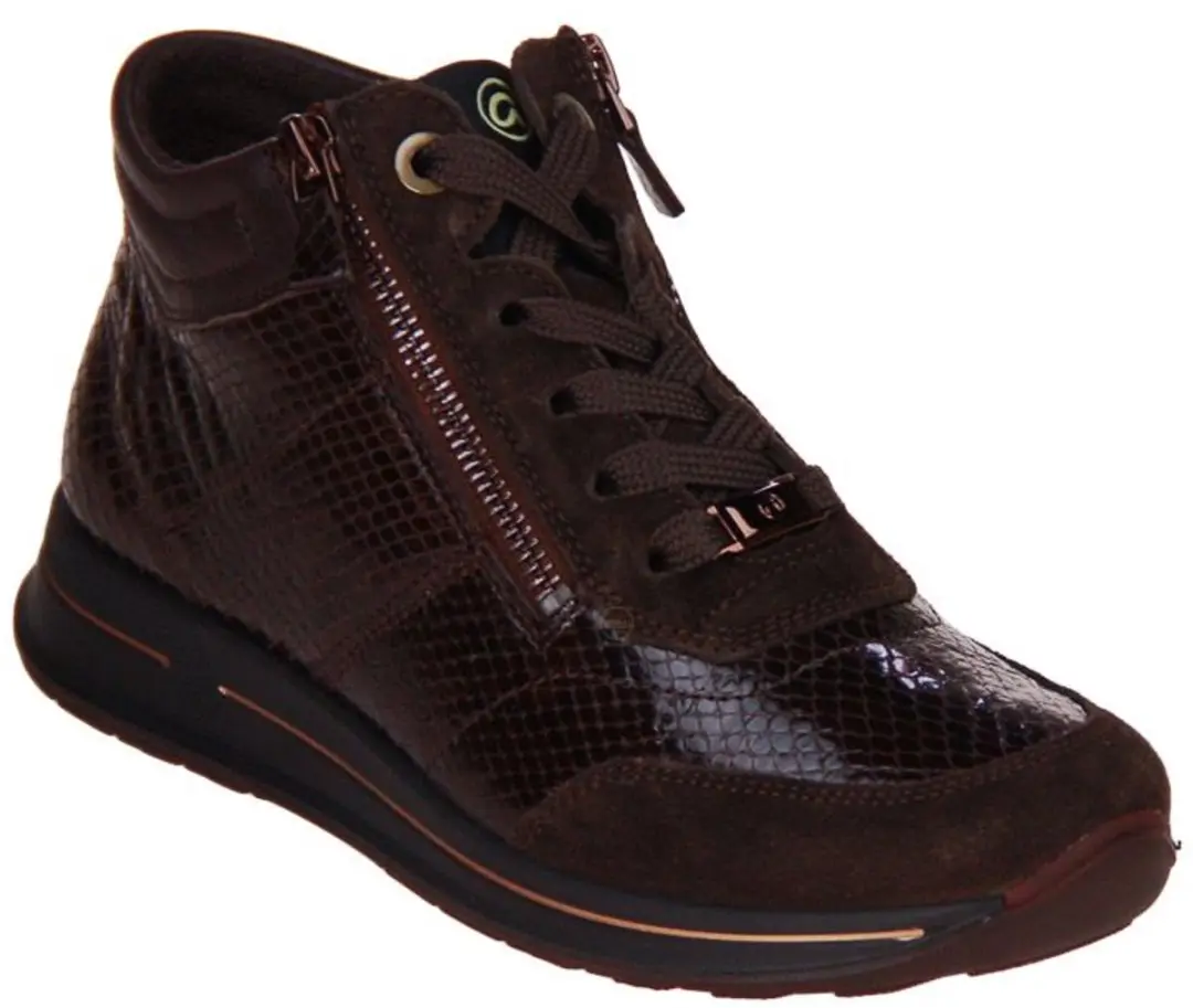 Ara Dames Hoge Sneakers Osaka 2.0 - Maat 38 - Donkerbruin - afbeelding 6 van 6