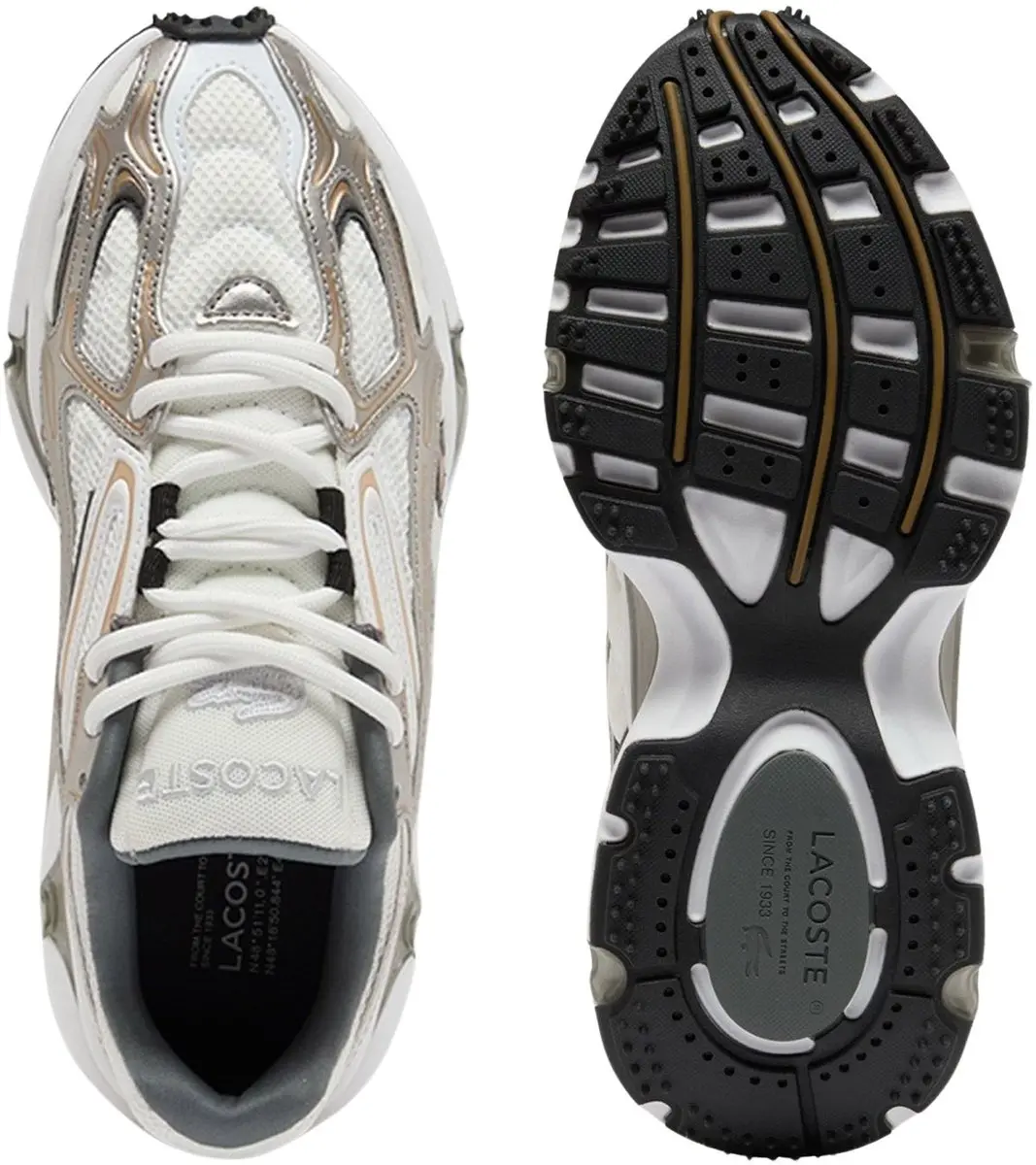 Lacoste L003 2K24 Sneakers Heren - 41 - Wit/Grijs/Zilver - afbeelding 2 van 6