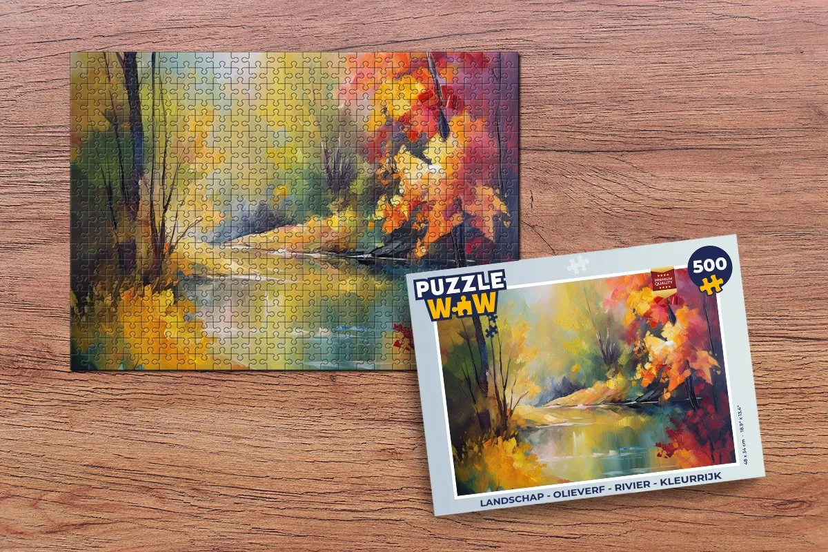 PuzzleWow Landschap Rivier Puzzel 500 Stuks - Multicolor