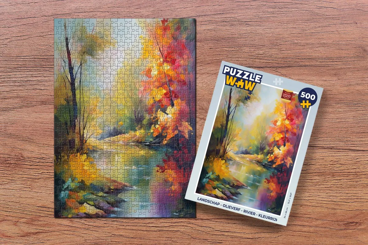 PuzzleWow Landschap Rivier Puzzel 500 Stuks - Multicolor