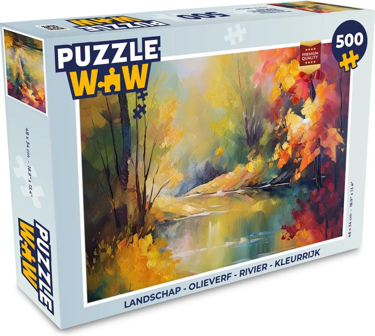 PuzzleWow Landschap Rivier Puzzel 500 Stuks - Multicolor