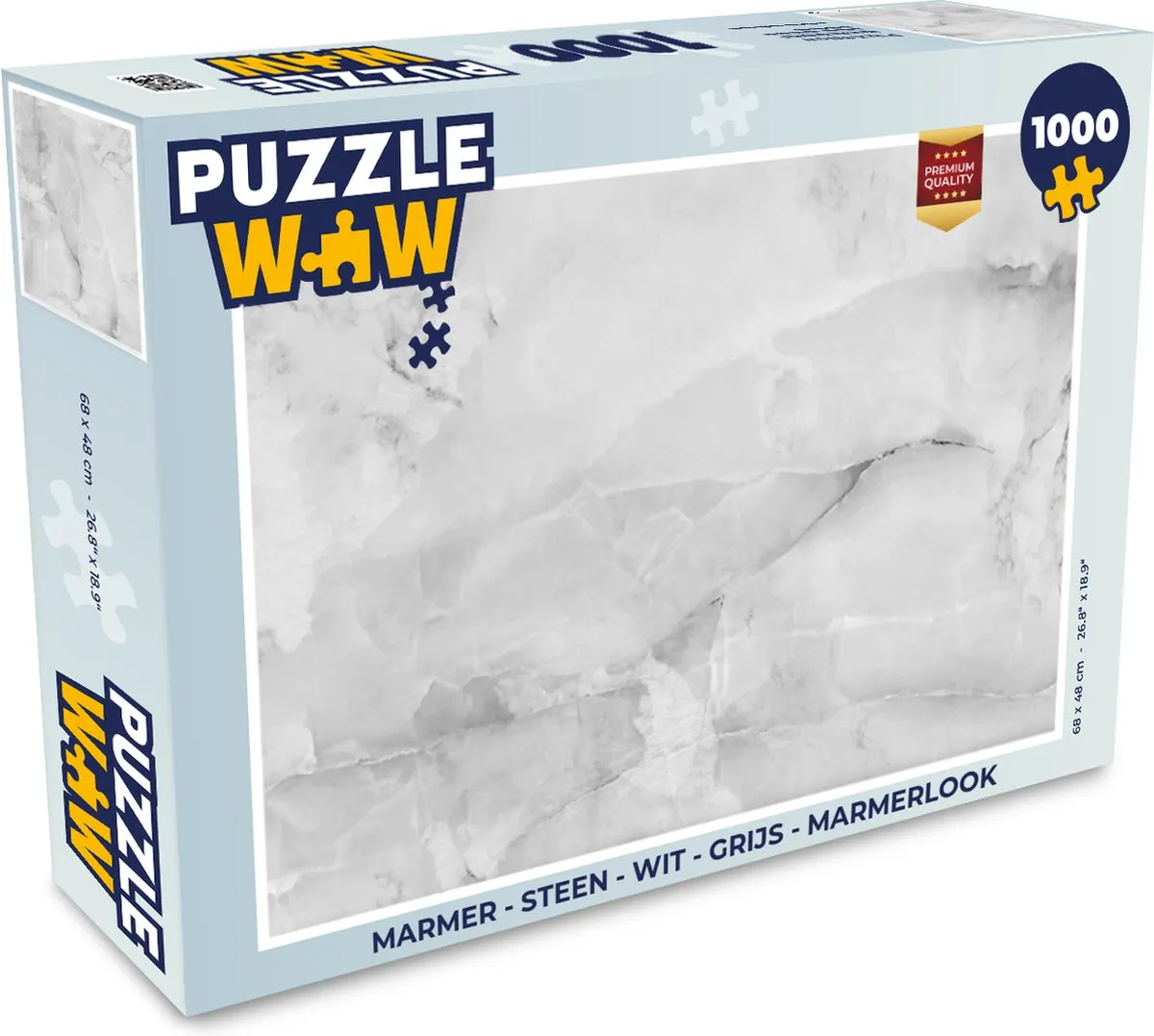 PuzzleWow Marmerlook Legpuzzel 1000 Stuks - Multicolor