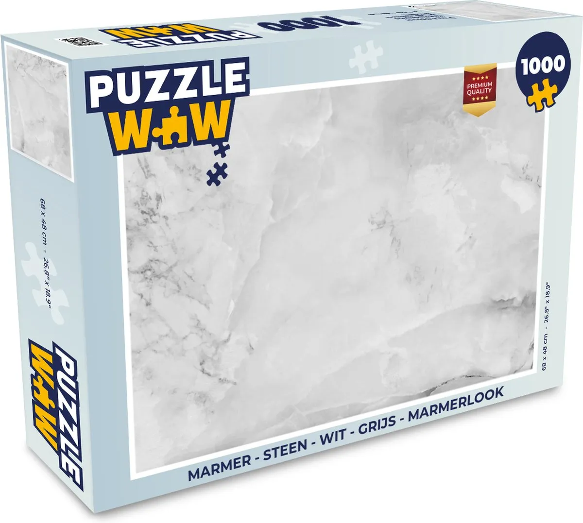 PuzzleWow Marmerlook Legpuzzel 1000 Stuks - Multicolor