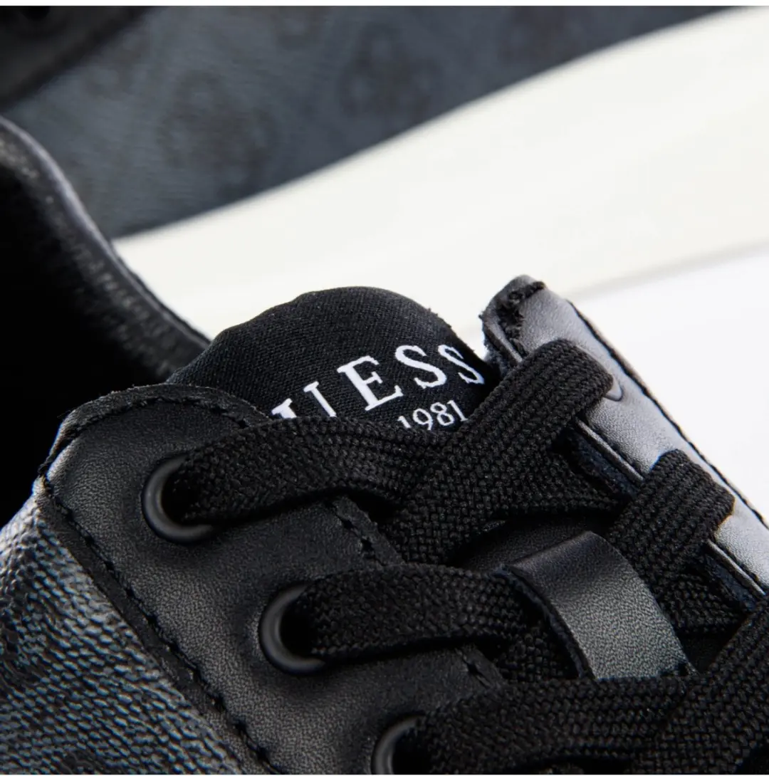 GUESS Monogram Platform Sole Sneakers - Black - 41