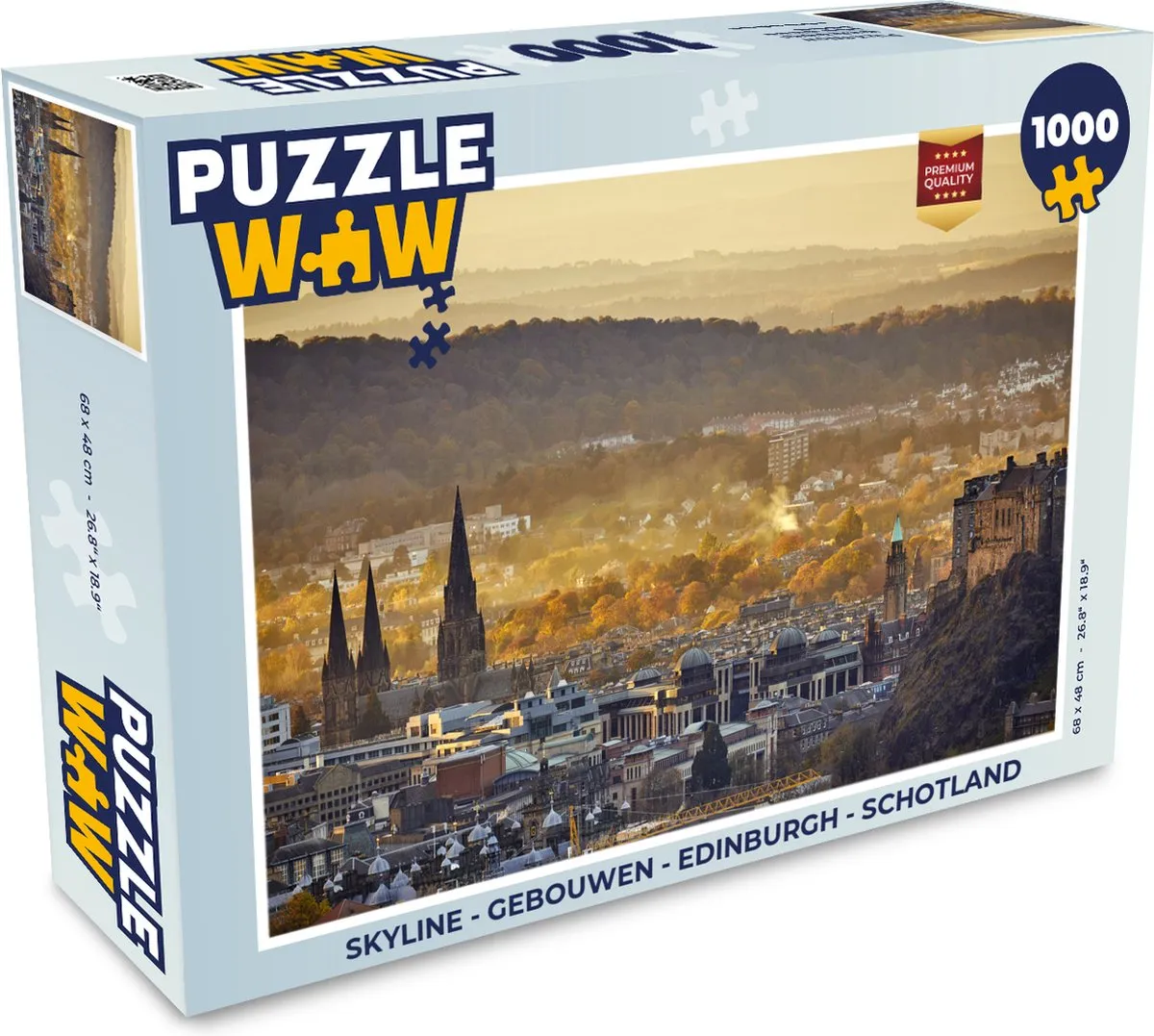 PuzzleWow Skyline Edinburgh Legpuzzel 1000 Stuks