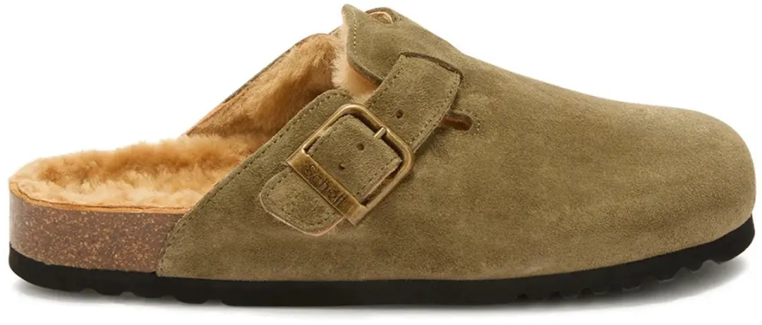 Klomp Scholl Men Olivier F New Suede Fur Khaki-Schoenmaat 43