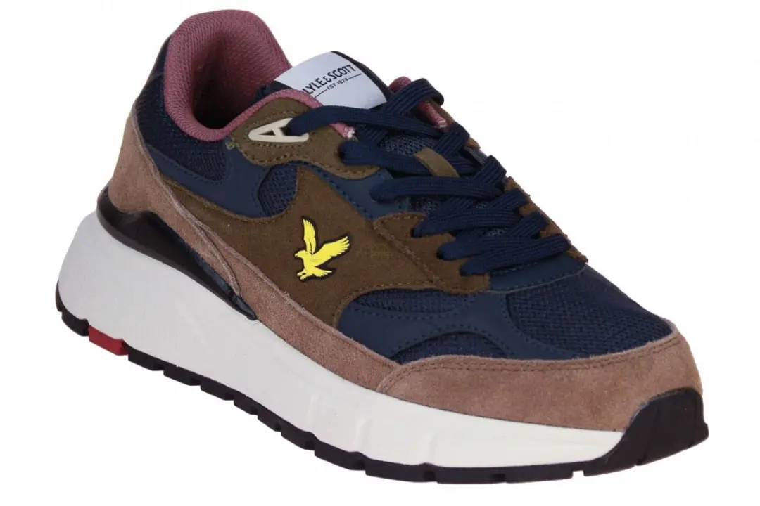 Lyle & Scott Runner 01 Kaki-Blauw Sneaker