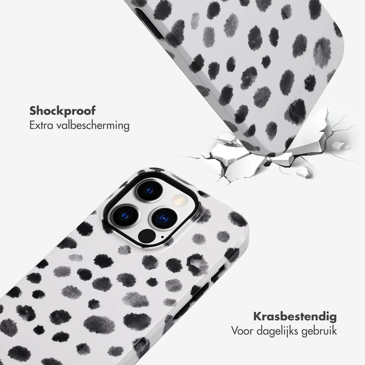 Selencia Hoesje iPhone 14 Pro Trendy Leopard