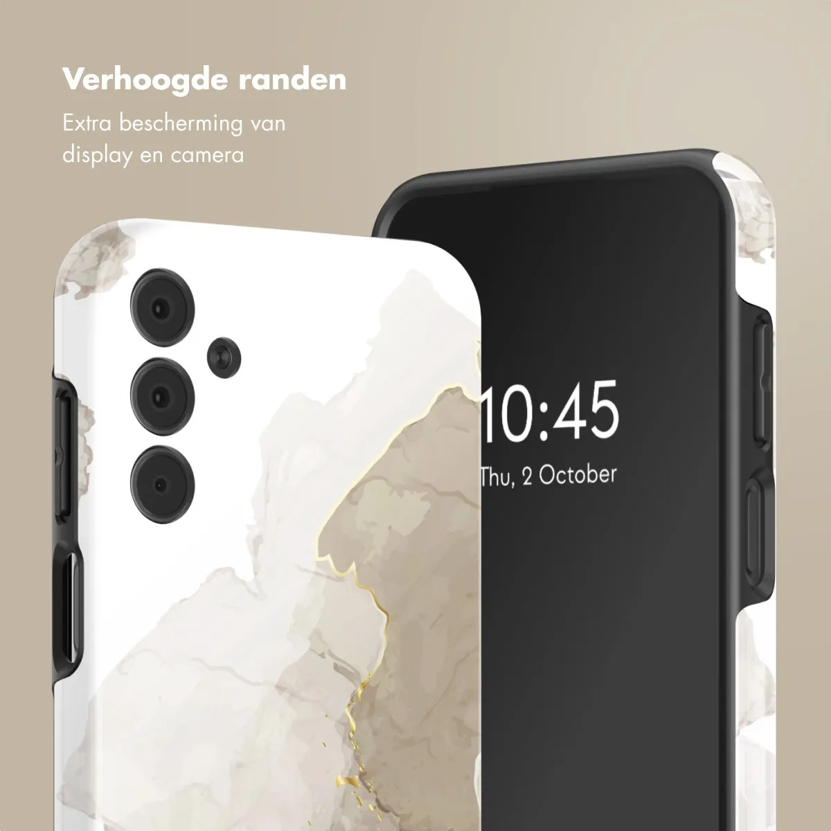 Selencia Hoesje Samsung Galaxy A15 - Marble Light Brown