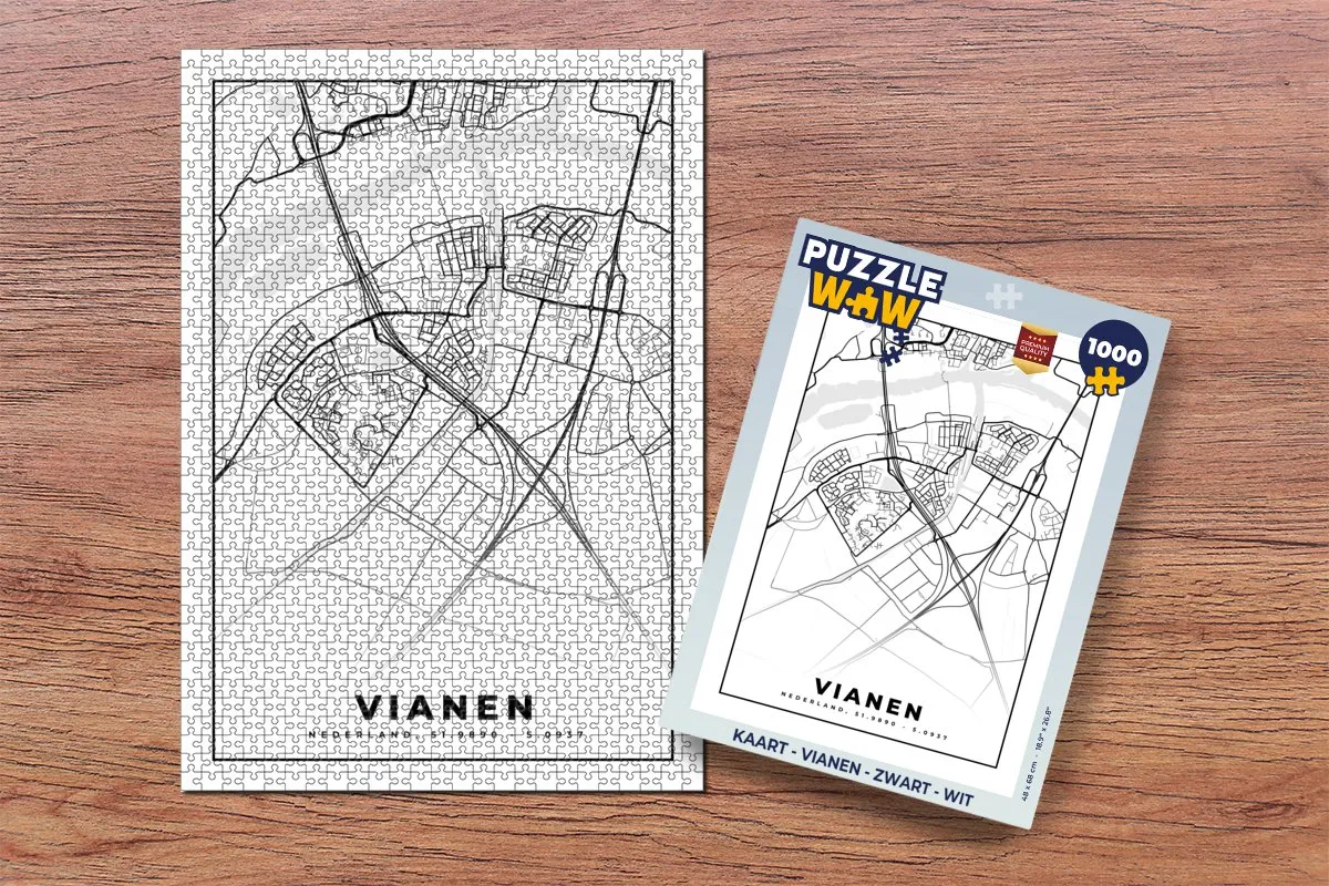 PuzzleWow Vianen Legpuzzel 1000 Stuks - Multicolor