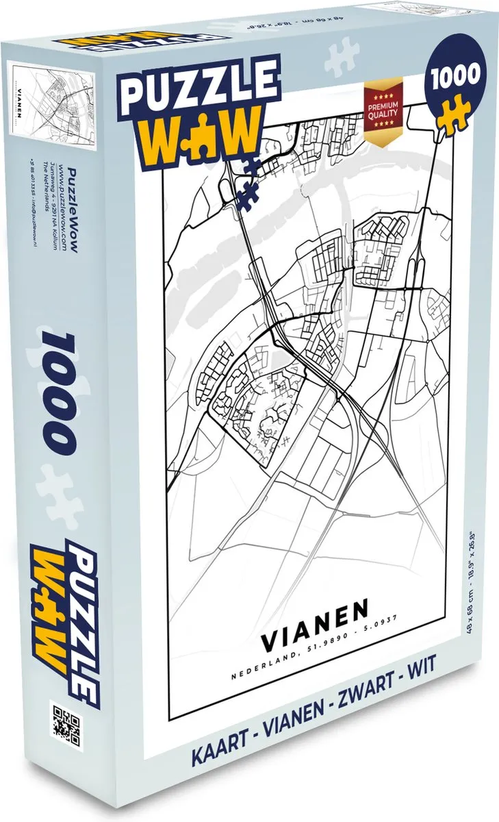 PuzzleWow Vianen Legpuzzel 1000 Stuks - Multicolor