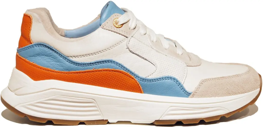 Xsensible ecru leren heren sneakers