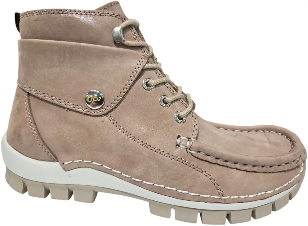 Wolky Dames Hoge veterschoenen 04700 Jump Beige