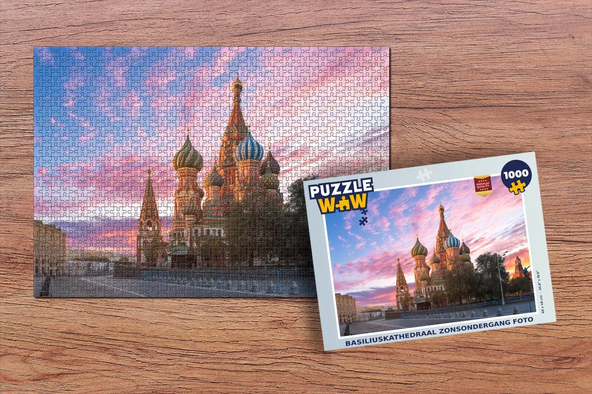 PuzzleWow Basiliuskathedraal Legpuzzel 1000 Stuks - Multicolor