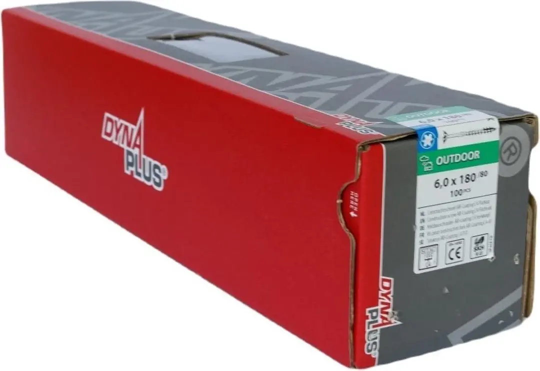 Dynaplus Unischroeven Torx 30 6x180mm - 100 Stuks - Grijs - afbeelding 5 van 6