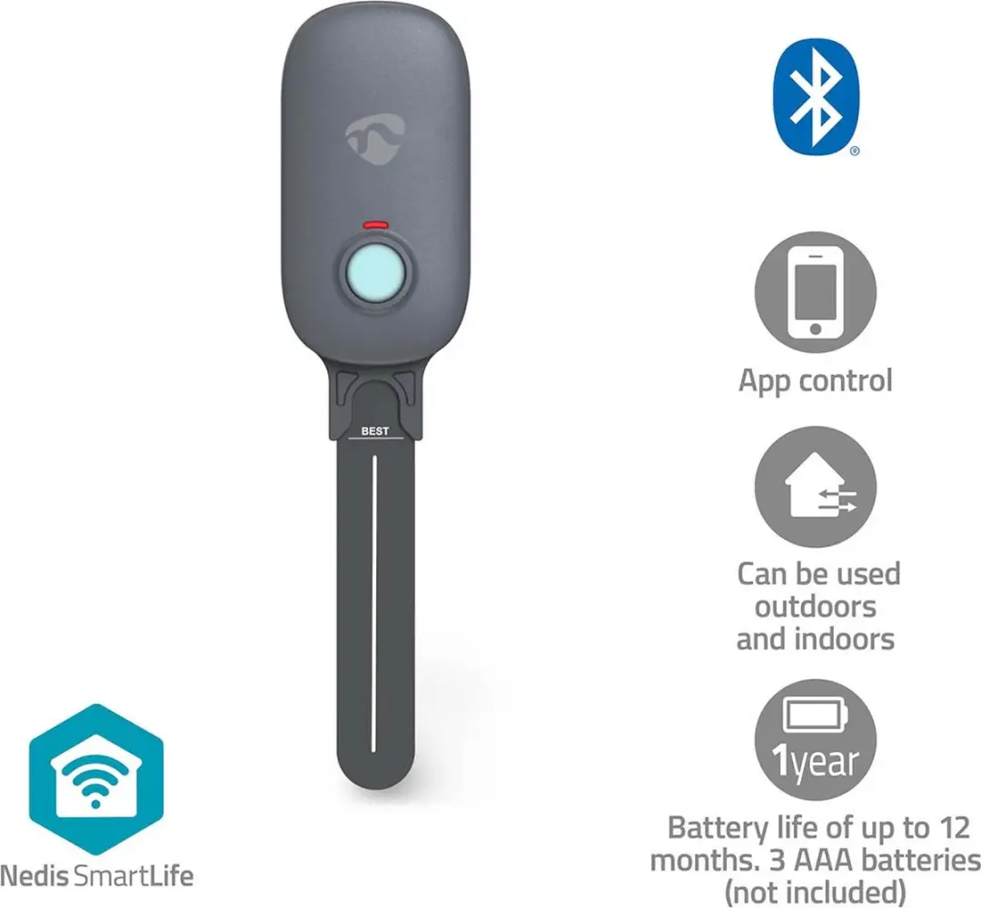 Nedis SmartLife Vochtmeter Bluetooth IP55