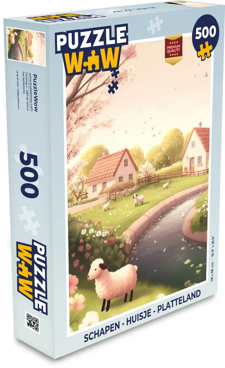 PuzzleWow Platteland Legpuzzel 500 Stuks