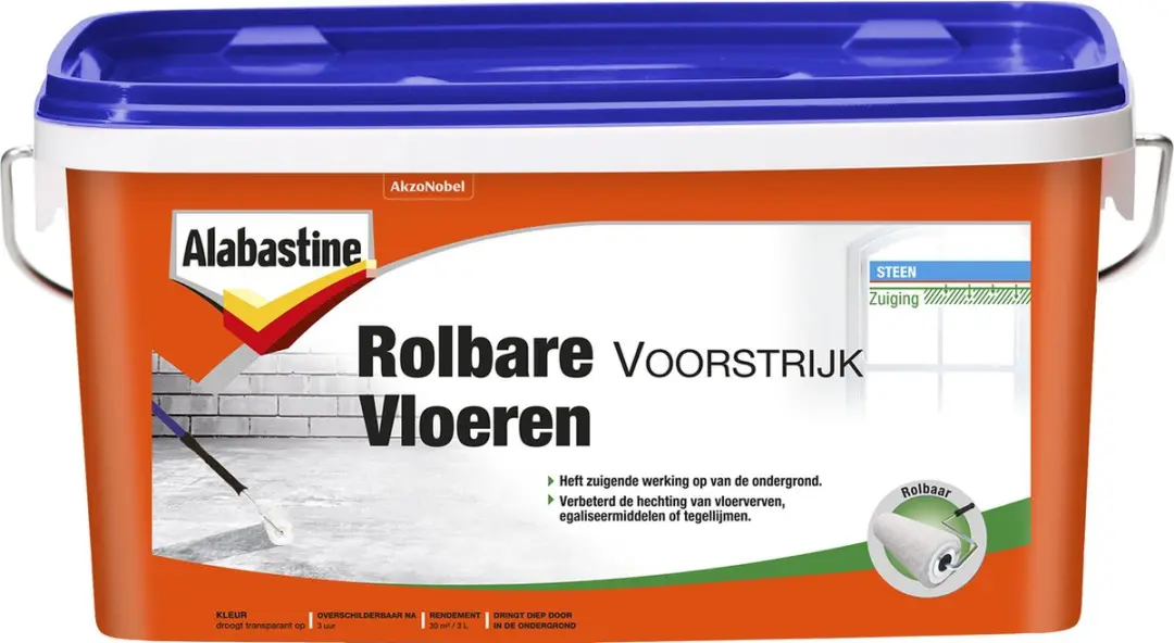 Alabastine Rolbare Voorstrijk Vloeren 2,5L - Transparant - afbeelding 3 van 3