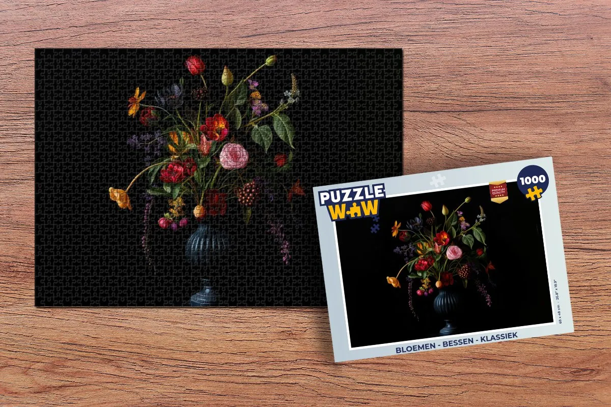 PuzzleWow Klassieke Bloemen Legpuzzel 1000 Stuks - Boeket