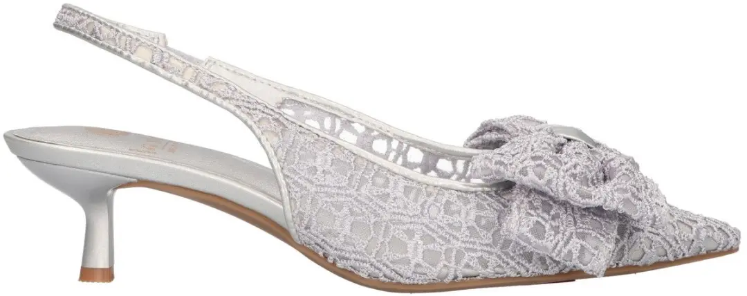 La Strada Slingback Zilver Mesh