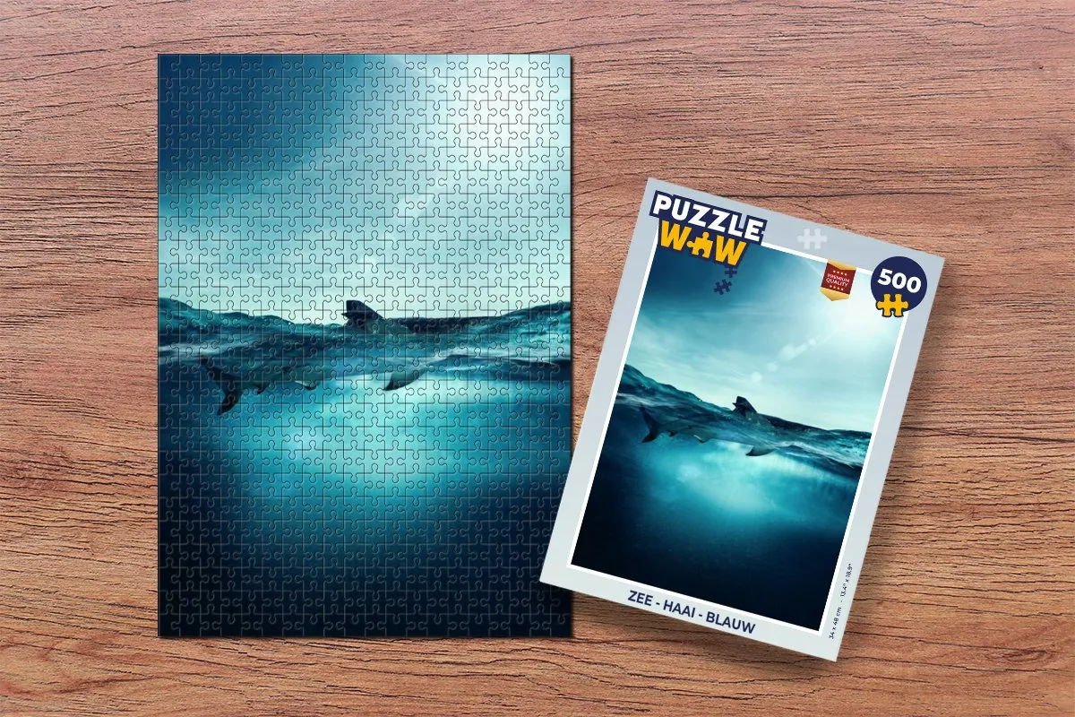 PuzzleWow Zee Haai Legpuzzel 500 Stuks - Multicolor