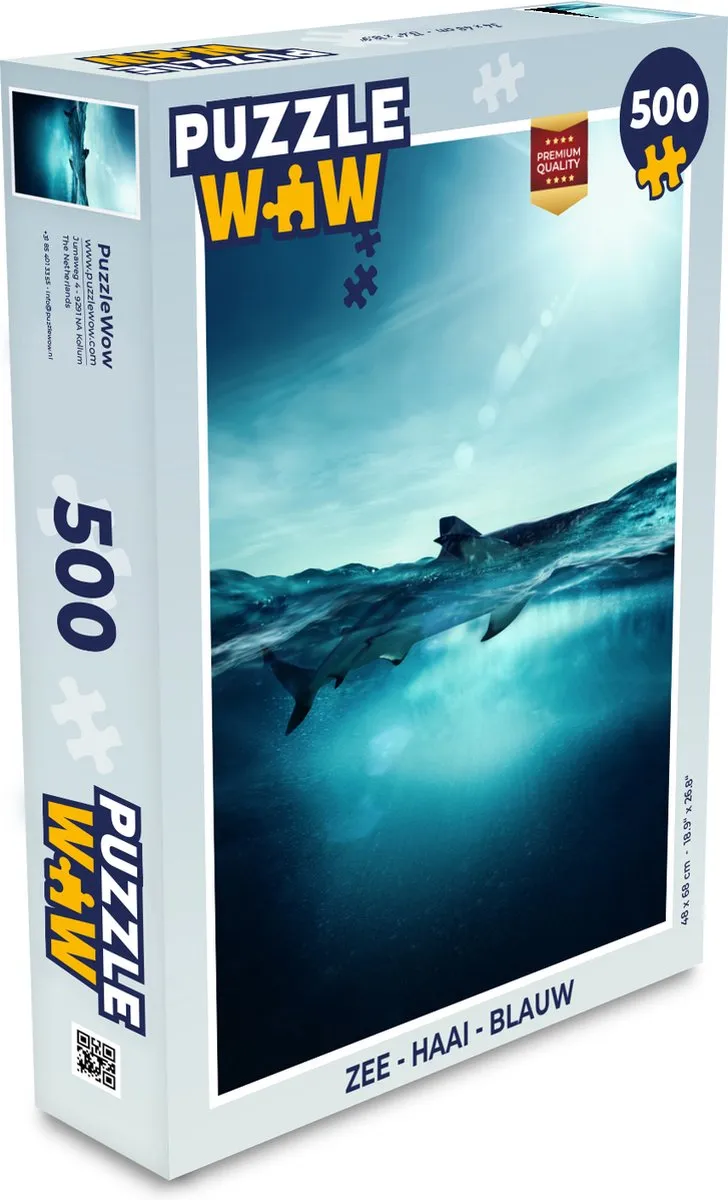 PuzzleWow Zee Haai Legpuzzel 500 Stuks