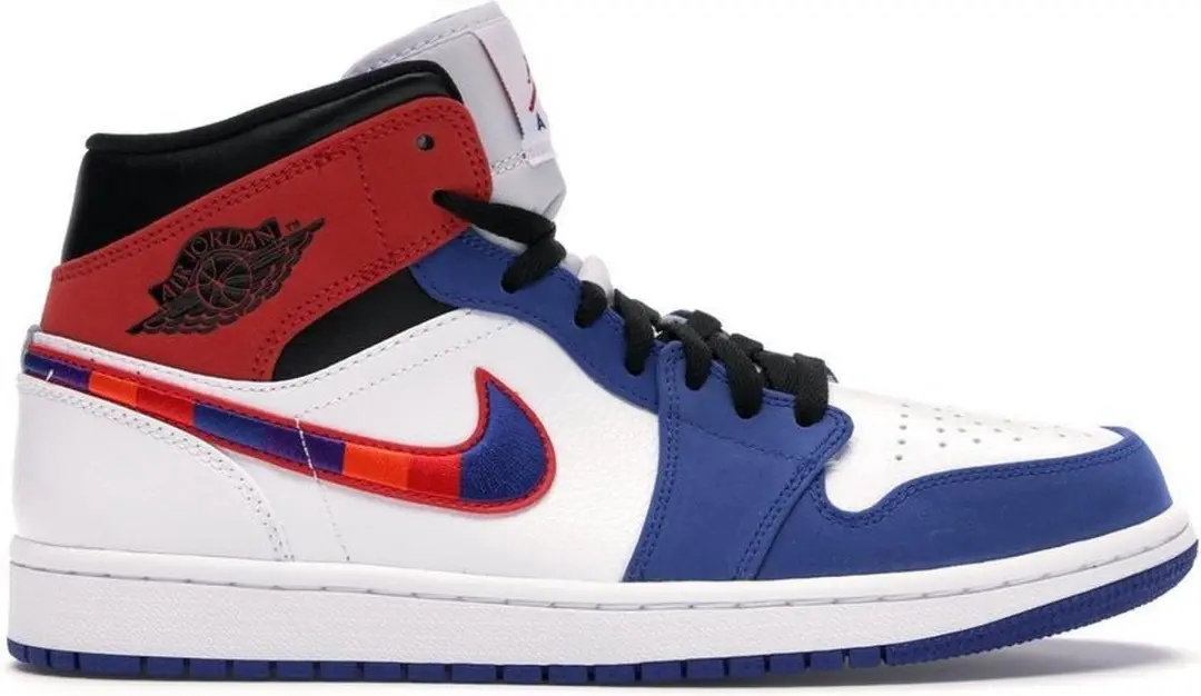 Nike Jordan 1 Mid Multi-Color Swoosh