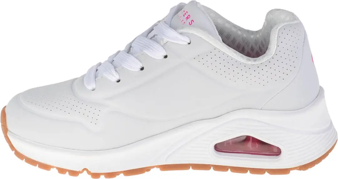 Skechers Uno Stand On Air Meisjes Sneakers - 32 - White/Hot Pink - afbeelding 6 van 6