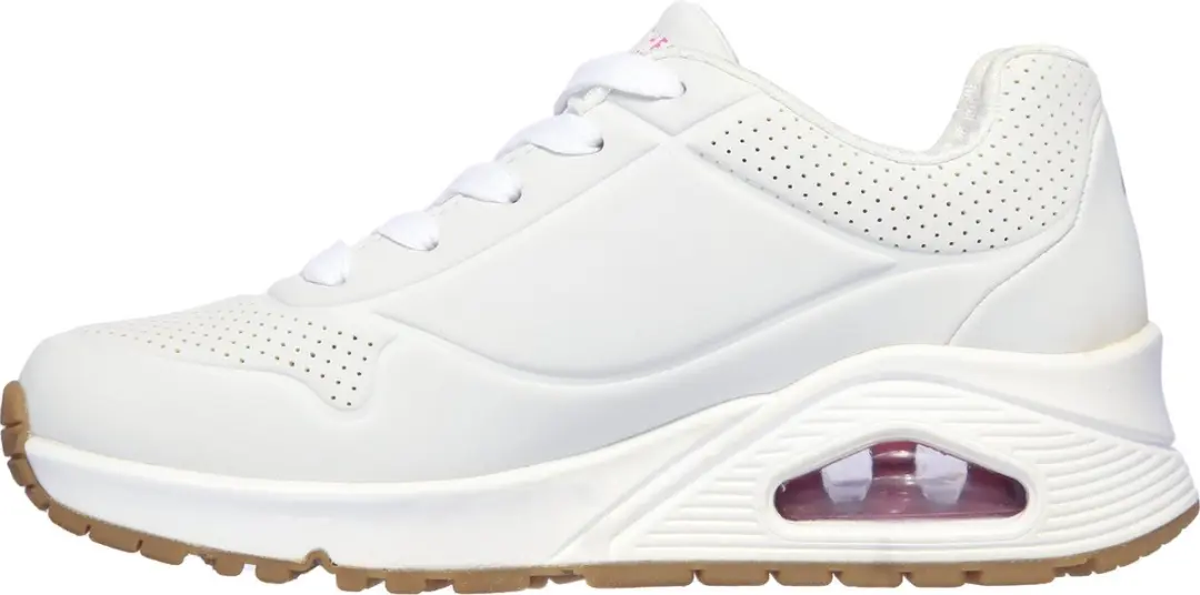 Skechers Uno Stand On Air Meisjes Sneakers - 32 - White/Hot Pink - afbeelding 3 van 6