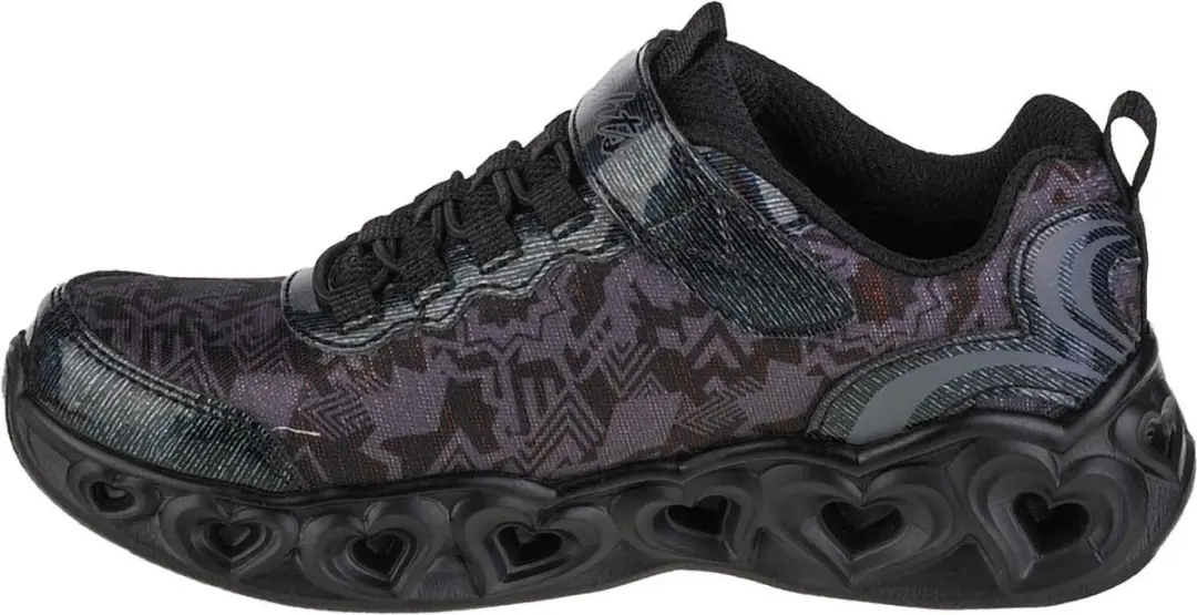 Skechers S Lights Heart Lights Sneakers Meisjes - Maat 28 - Bont - afbeelding 4 van 6