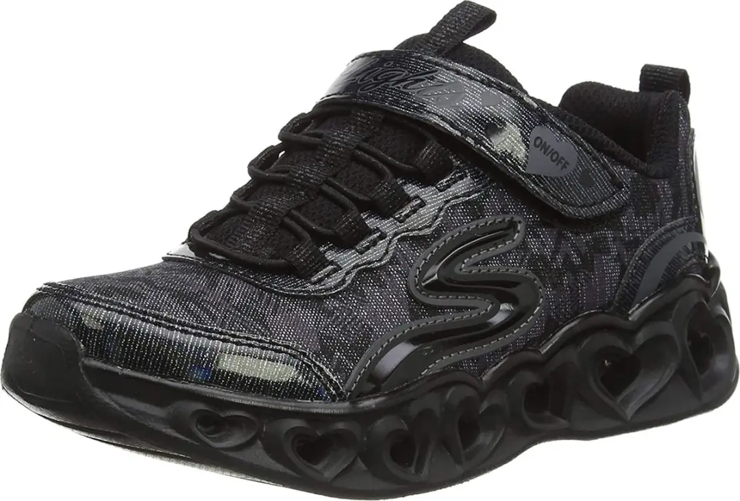 Skechers S Lights Heart Lights Sneakers Meisjes - Maat 28 - Bont - afbeelding 2 van 6