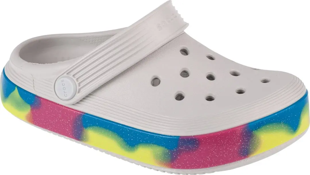 Crocs Off Court Glitter Band Kids Clog, voor meisje, Grijs, Slippers, maat: 33/3