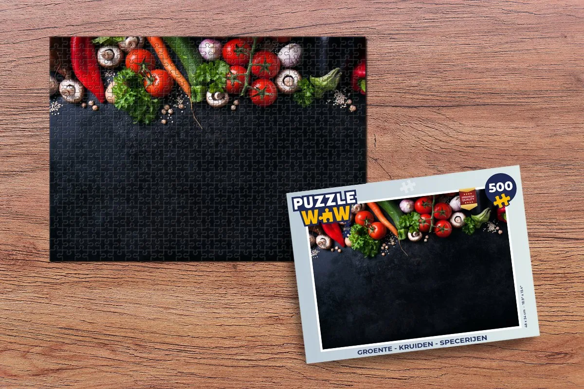 PuzzleWow Groente Kruiden Specerijen Puzzel 500 Stuks - Multicolor