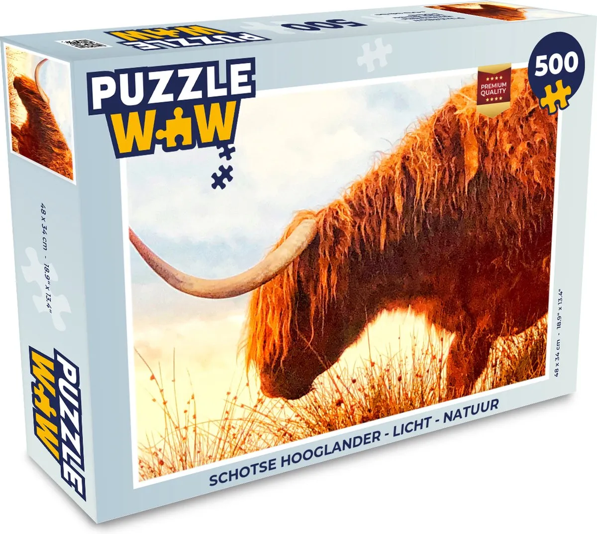 PuzzleWow Schotse Hooglander Legpuzzel 500 Stuks
