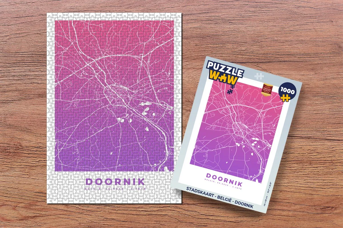 PuzzleWow Legpuzzel België Doornik 1000 Stuks - Multicolor
