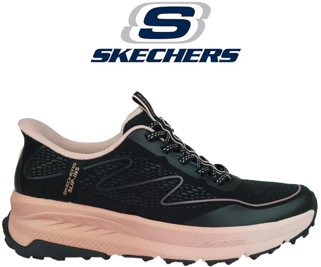 Skechers Switch Back Mist Wandelsneakers Dames - 38 - Black Pink - afbeelding 4 van 6