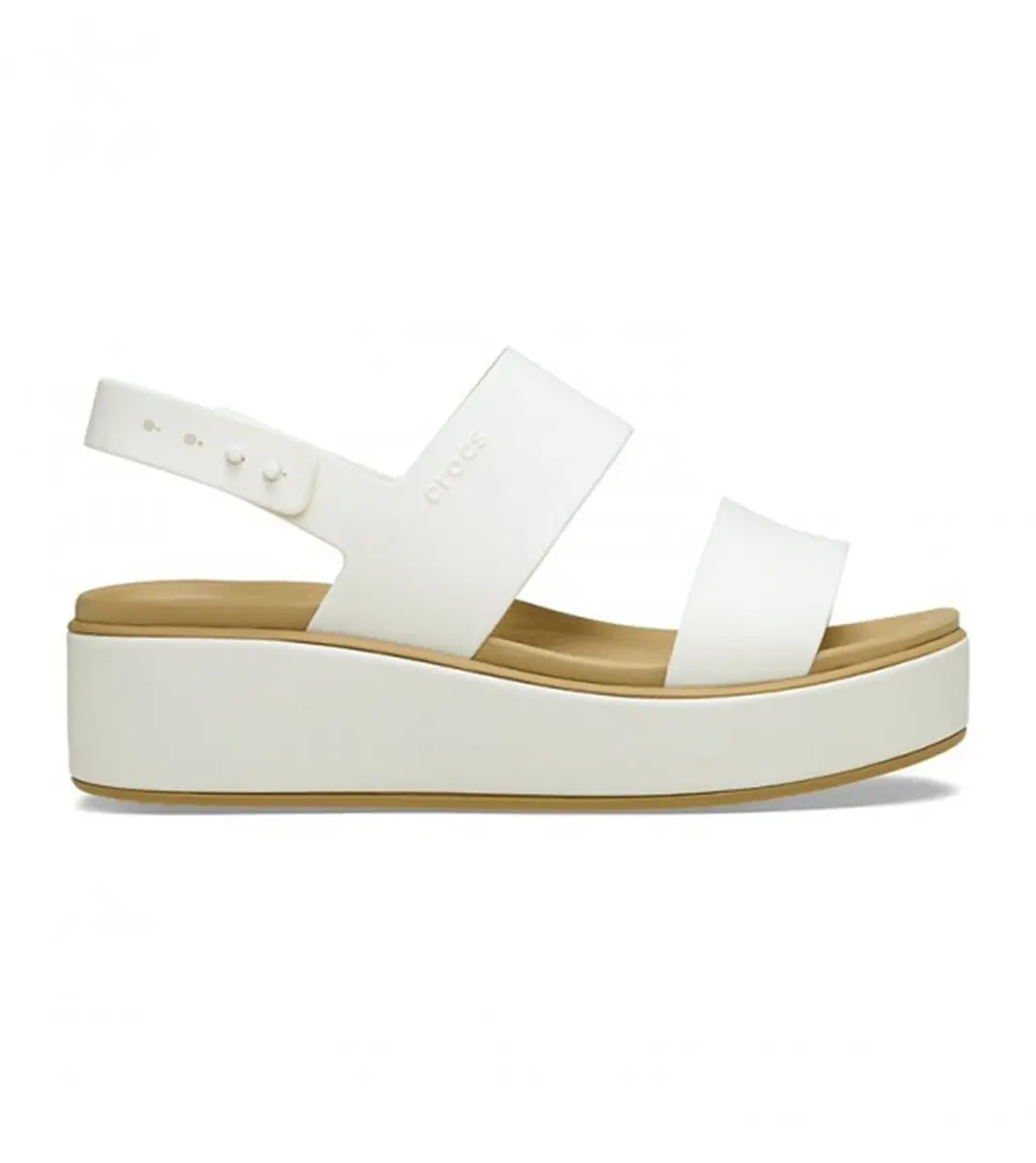 Crocs Brooklyn Matte Wrap Low Wedgesandalen Wit EU 41-42 Vrouw