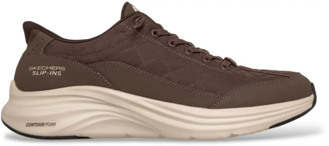 Skechers Heren Cozy Fit Slip-ins Sneakers Contour Foam 232619 BRN