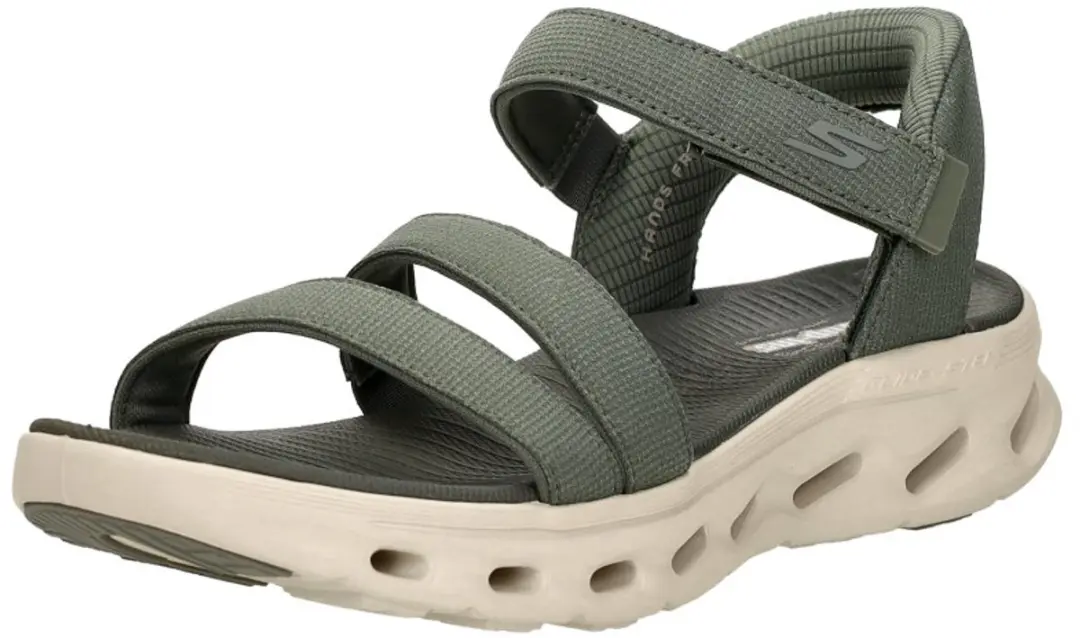 Skechers GO WALK GLIDE-STEP 2.0 SANDAL Dames Sandalen - Olijf - afbeelding 4 van 6